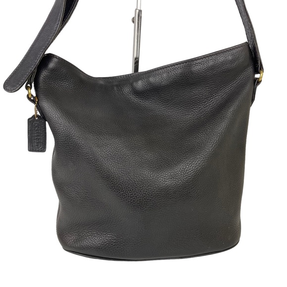 Vintage Coach Sonoma Black Pebbled Leather Bucket Crossbody Shoulder Bag 4906 - Picture 6 of 16